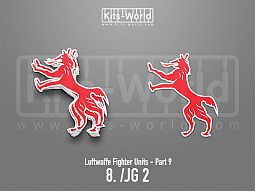 Kitsworld SAV Sticker - Luftwaffe Fighter Units - 8./JG 2 